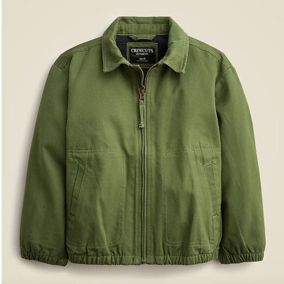Crewcuts Kids' Boys Harrington jacket in canvas Size Kids XL - Picture 1 of 11